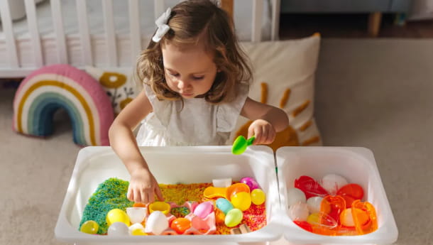 baby safe chickpea foam bin