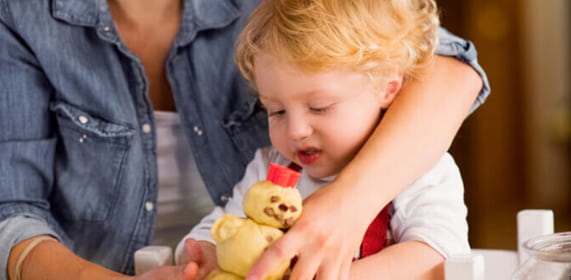 low wooden toy shelf