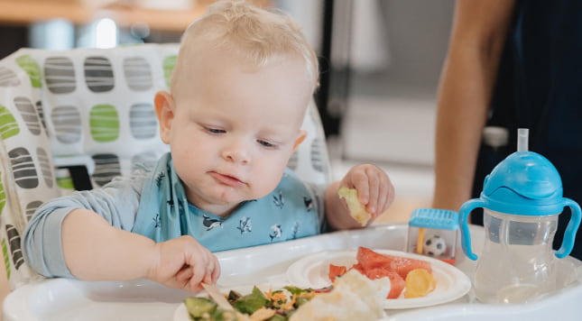 spoon feeding purees to babies
