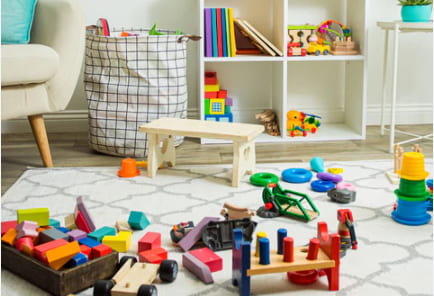 declutter playroom for independent play