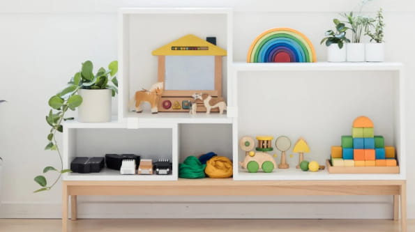 indoor climbing triangle toddler room